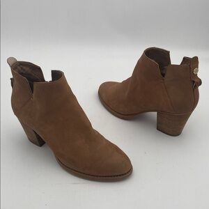 Steve Madden Brown Ankle Booties women 8 leather casual festival office retro